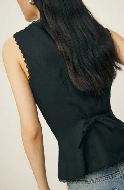 Reformation Amela Linen Button-up Top