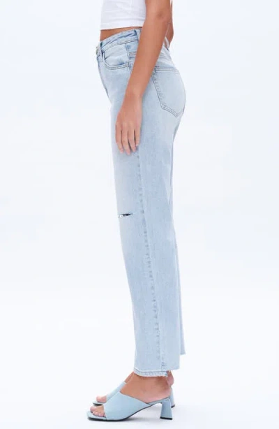 Bayeas High Waist Slim Straight Leg Jeans