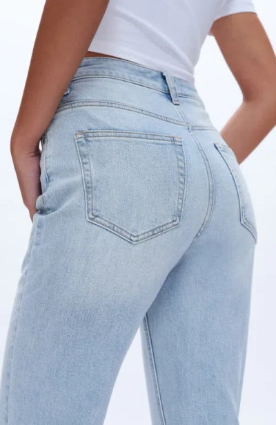 Bayeas High Waist Slim Straight Leg Jeans