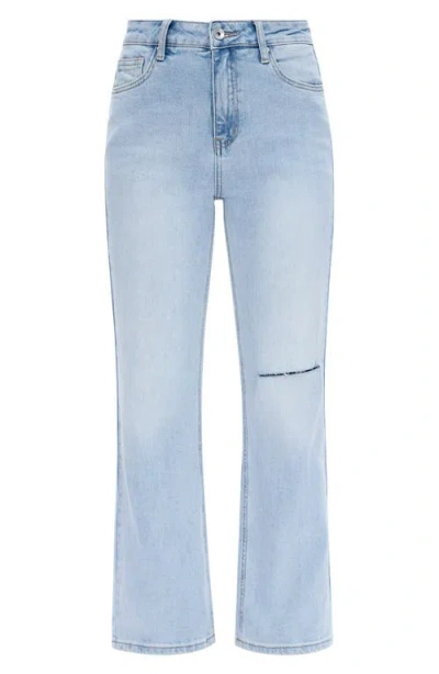Bayeas High Waist Slim Straight Leg Jeans