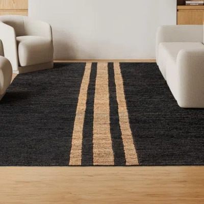 Jonathan Y Olivier Rustic Beach House Wide Ticking Stripe Jute Area Rug