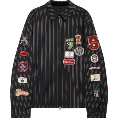 Takahiromiyashita The Soloist Takahiromiyashita Thesoloist. Brit Crown Emblems Patch Embroidered Zip Jacket