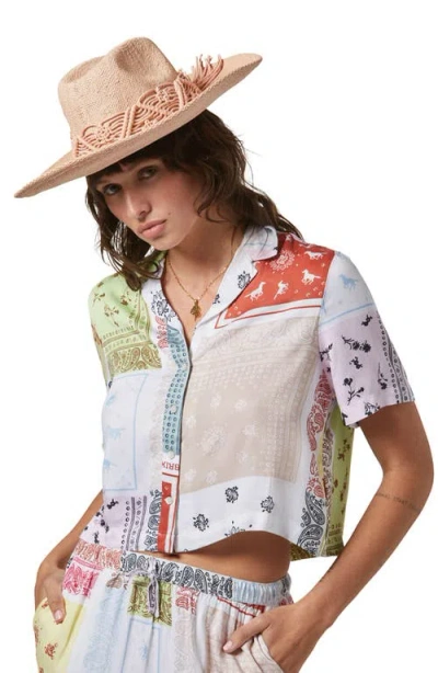 Brixton Matteo Macramé Accent Straw Hat