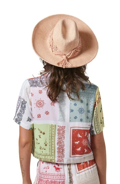 Brixton Matteo Macramé Accent Straw Hat