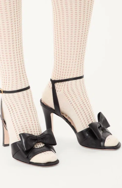 Valentino Garavani Bowow Leather Sandal In Animal Print