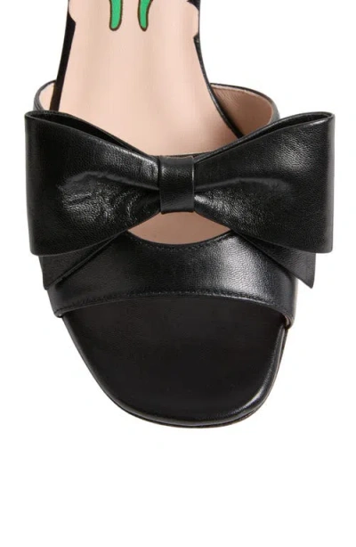 Valentino Garavani Bowow Leather Sandal In Animal Print