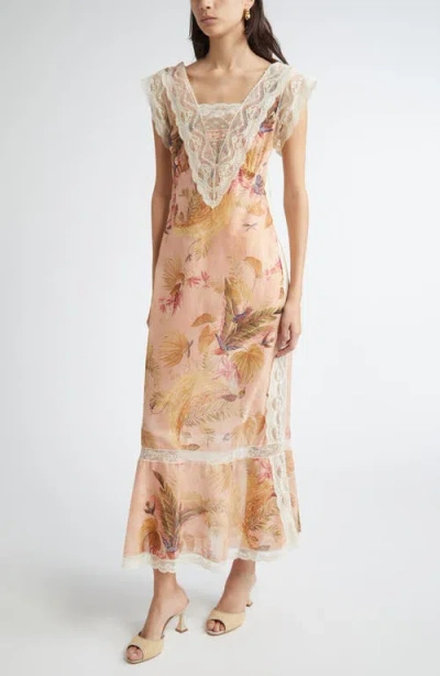 Zimmermann Ascension Floral Cotton Midi Dress In Multi