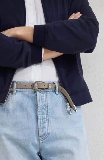 Brunello Cucinelli Reversed Leather Belt