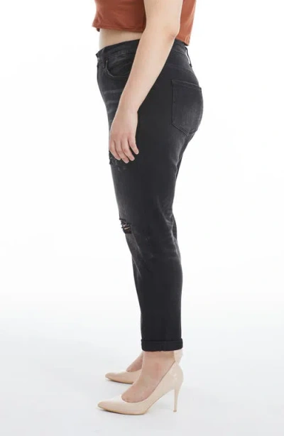 Bayeas Painted High Waist Cuff Mom Jeans