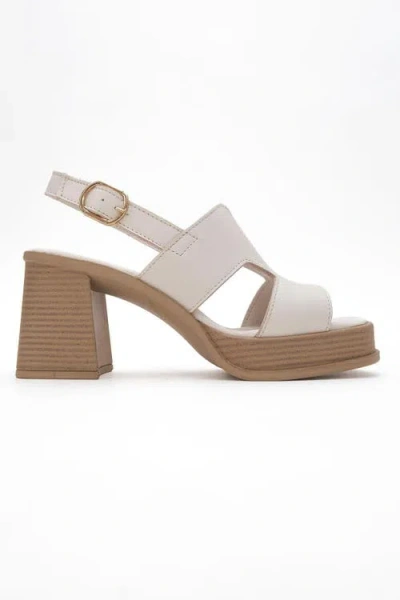 Forever & Always Shoes Zennia Leather Platform Sandal