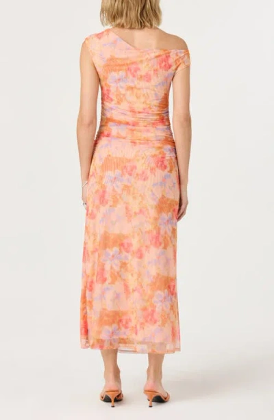 Astr The Label Ruched One-shoulder Maxi Dress