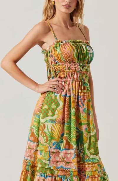 Astr The Label Elisabeth Mix Print A-line Dress