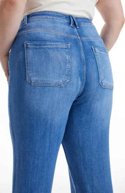 Bayeas Jess Raw Hem Seamed High Waist Straight Leg Jeans