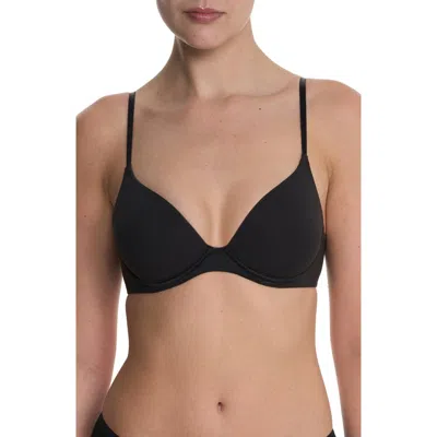 Natori Soft Focus Comfort Convertible Demi T Shirt Bra In Black