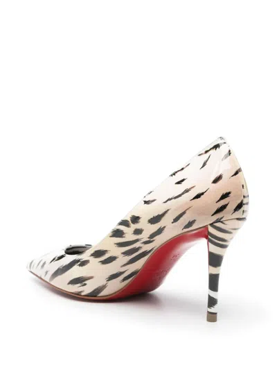 Christian Louboutin Miss Z Gigi 80 Leopard-print Patent-leather Point-toe Pumps
