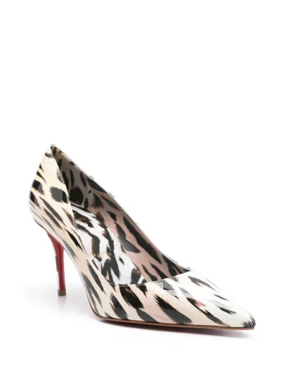 Christian Louboutin Miss Z Gigi 80 Leopard-print Patent-leather Point-toe Pumps