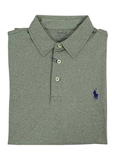 Polo Ralph Lauren Mens Medium Performance Polo Rugby Shirt In Winter Gray Heather