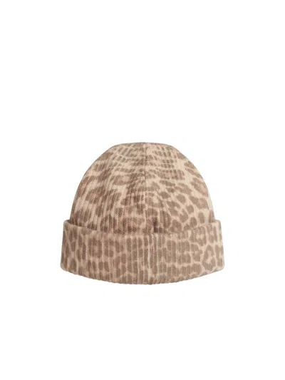 Ganni 'leo' Multicolored Wool Blend Beanie