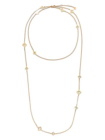 Fendi Adjustable Chain Link Necklace In Gold