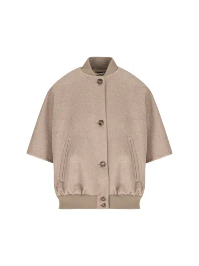 Max Mara Long Sleeve Casual Jacket In Gray