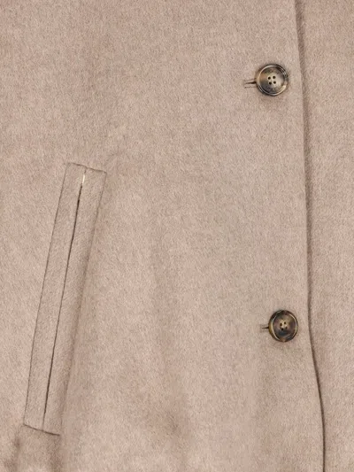 Max Mara Long Sleeve Casual Jacket In Gray