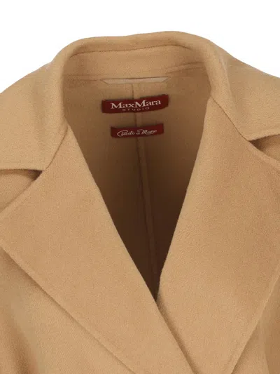 Max Mara Long-sleeved Coat In Brown