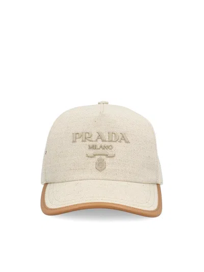 Prada Logo-embossed Cotton Cap