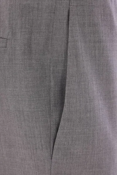 Prada Mens Grey Logo-embroidered Tapered-leg Wool Jogging Bottoms In Gray