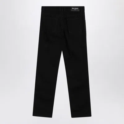 Balmain Denim Jeans With Pockets And Loops In Black
