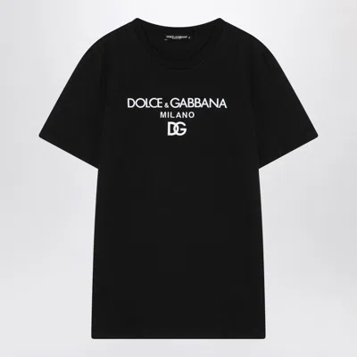 Dolce & Gabbana Jersey Round-neck T-shirt With Dg Milano Embroidery