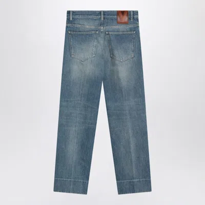 Valentino Faded-effect Blue Jeans Women In Blue
