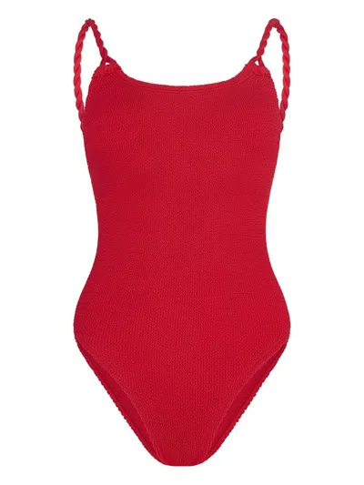 Hunza G Camille Crinkle One Piece Swimsuit