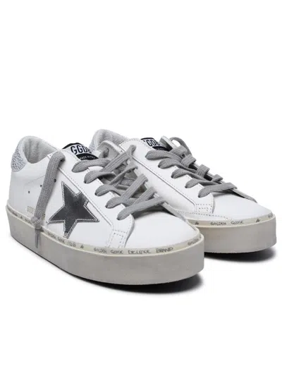 Golden Goose Hi Star Sneakers In White Leather Women In White