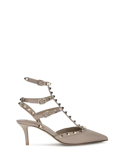 Valentino Studded Geometric Toe Leather Stiletto Pumps