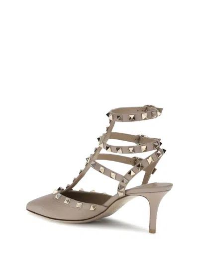 Valentino Studded Geometric Toe Leather Stiletto Pumps