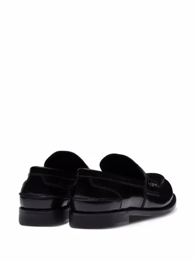 Miu Miu Black Leather Loafers