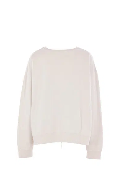 Maison Margiela Long-sleeve Cotton T-shirt With Numeric Logo And Four Stitches In Burgundy