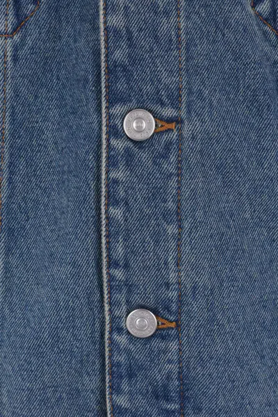 Valentino Denim Jackets Embroideries In Blue