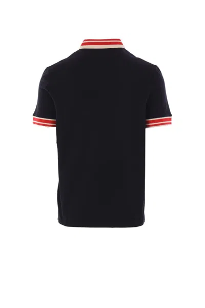 Valentino Vlogo Signature Cotton Polo Shirt In Black
