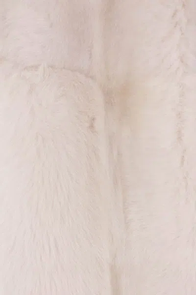 Blancha Wide-collar Sheerling Coat