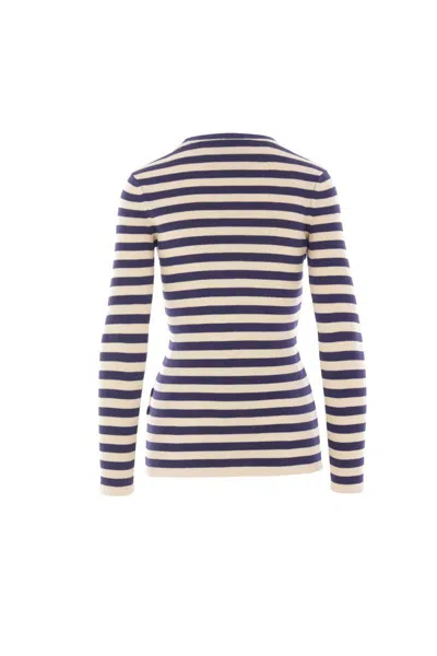 Valentino Striped Ribbed-knit Cotton Sweater