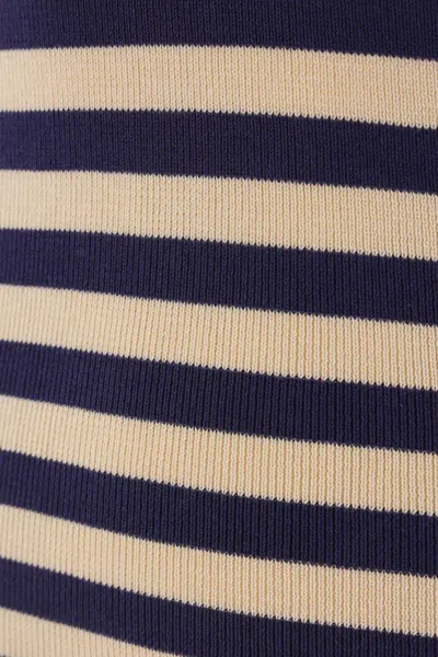 Valentino Striped Ribbed-knit Cotton Sweater