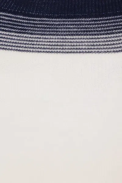 Valentino Sleeveless Knitted Top Striped Detail In White