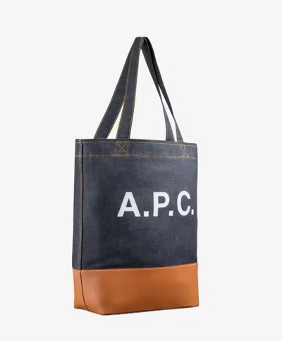 Apc Medium Logo-detail Denim Tote Bag