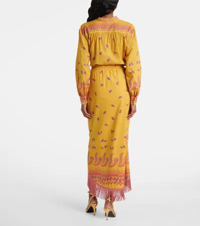 Valentino Printed Cotton Midi Skirt In Multi