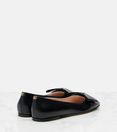 Valentino Bowow Ballerina Flats In Black