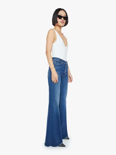 Mother Petites The Lil Doozy Fray Scorchin' Hot Jeans In Blue - Size 33
