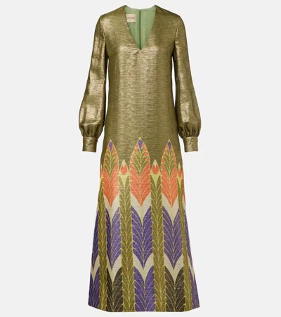 Valentino V-neck Dress In Multi