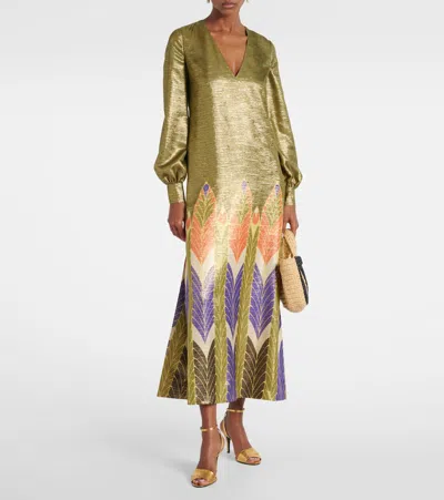 Valentino V-neck Dress In Multi