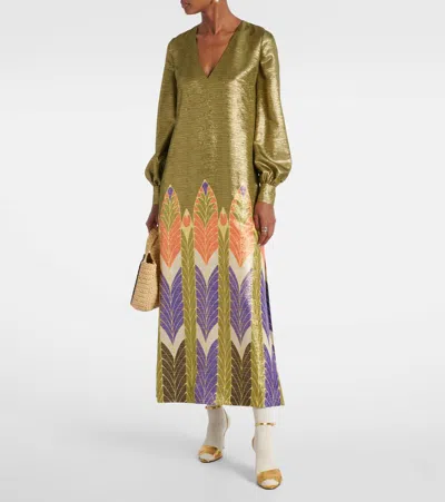 Valentino V-neck Dress In Multi